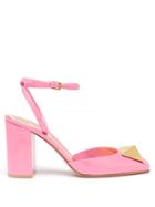 Valentino Garavani - One Stud Patent-leather Pumps - Womens - Pink