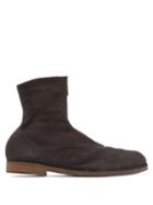 Matchesfashion.com Guidi - Front Zip Linen Canvas Boots - Mens - Black