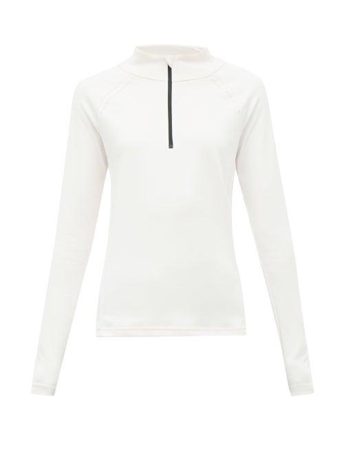 Matchesfashion.com Capranea - Zipped Funnel Neck Fleece Back Sweater - Womens - Light Pink
