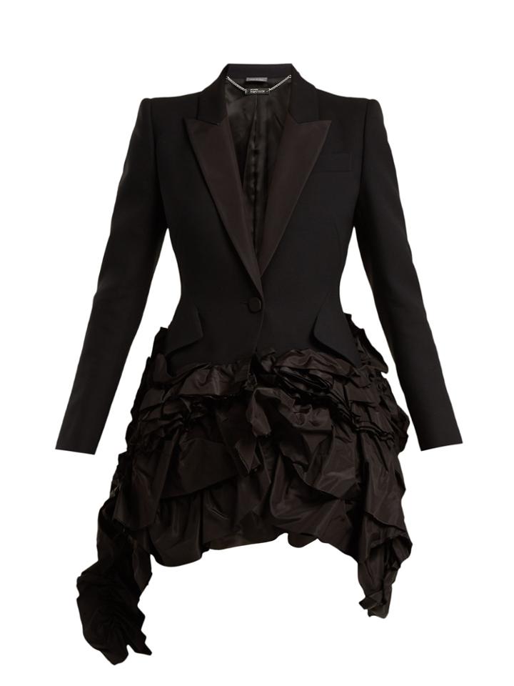 Alexander Mcqueen Notch-lapel Single-breasted Ruffle Jacket