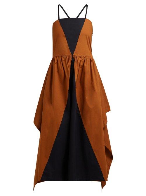 Matchesfashion.com Isa Arfen - Cesenatico Panelled Cotton Dress - Womens - Black Multi