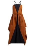 Matchesfashion.com Isa Arfen - Cesenatico Panelled Cotton Dress - Womens - Black Multi