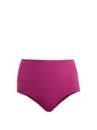 Matchesfashion.com Rochelle Sara - The Emily High Rise Bikini Briefs - Womens - Pink