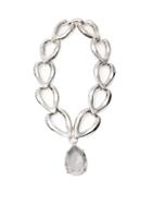 Matchesfashion.com Alexander Mcqueen - Crystal Pendant Chunky Chain Necklace - Womens - Crystal