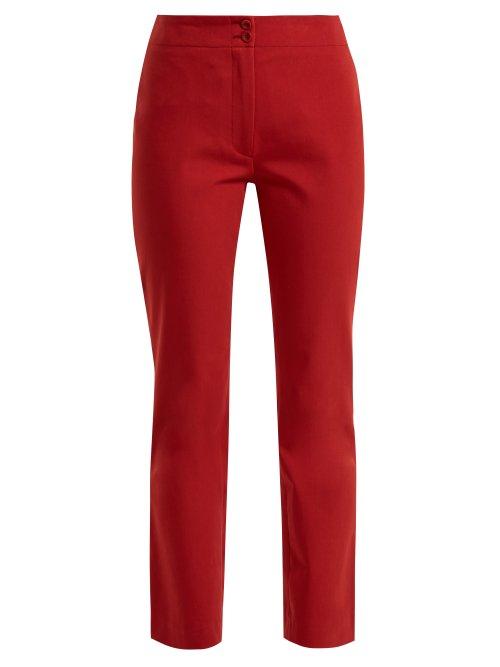 Matchesfashion.com A.p.c. - Iggy Straight Leg Cropped Cotton Twill Trousers - Womens - Light Red