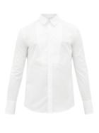 Matchesfashion.com Paco Rabanne - Ribbed-bib Cotton-poplin Shirt - Mens - White