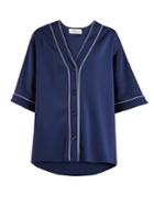 Golden Goose Deluxe Brand Cesira V-neck Twill Top