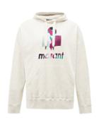 Matchesfashion.com Isabel Marant - Miley Logo-embroidered Jersey Hooded Sweatshirt - Mens - Cream