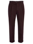 Prada Belted Stretch-cotton Chino Trousers