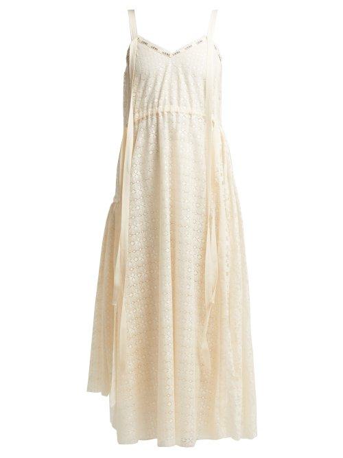 Matchesfashion.com Loewe - Panelled Cotton Blend Lace Dress - Womens - Ivory