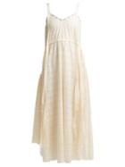 Matchesfashion.com Loewe - Panelled Cotton Blend Lace Dress - Womens - Ivory