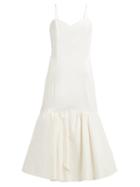 Matchesfashion.com Rebecca De Ravenel - Daffodil Cotton Blend Piqu Dress - Womens - White