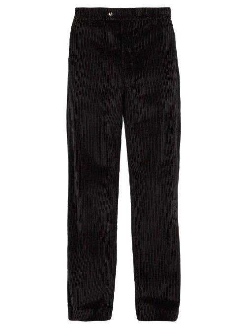 Matchesfashion.com Aries - Straight Leg Corduroy Trousers - Mens - Black Multi