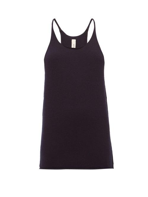 Matchesfashion.com Extreme Cashmere - No. 58 Invisible Cashmere Blend Tank Top - Womens - Navy