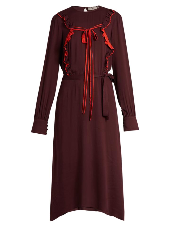 Preen Line Renata Tie-front Ruffle Dress