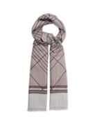 Matchesfashion.com Lemaire - Plaid-print Striped Silk-faille Scarf - Mens - Multi