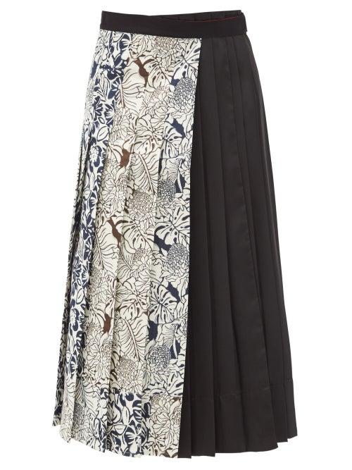 Matchesfashion.com Weekend Max Mara - Lago Midi Skirt - Womens - Black Multi