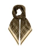 Matchesfashion.com Gucci - Gg Rope Print Silk Scarf - Womens - Green