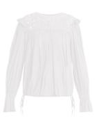 Matchesfashion.com Isabel Marant Toile - Rock Macram Lace Cotton Top - Womens - Cream