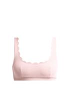 Matchesfashion.com Marysia - Palm Springs Scallop Edged Bikini Top - Womens - Light Pink