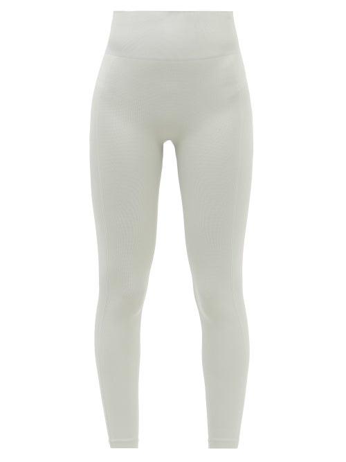 Reebok X Victoria Beckham - Logo-jacquard Leggings - Womens - Light Grey