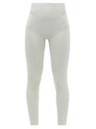 Reebok X Victoria Beckham - Logo-jacquard Leggings - Womens - Light Grey