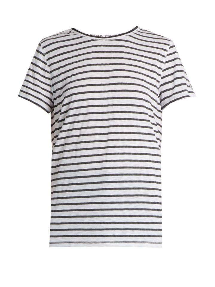 Todd Snyder + Champion Boyfriend Striped Slub-jersey T-shirt