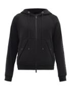 Moncler - Logo-tape Zip-through Cotton-jersey Sweatshirt - Mens - Black