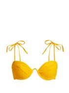 Matchesfashion.com Araks - Myriam Curved Underwire Bikini Top - Womens - Yellow