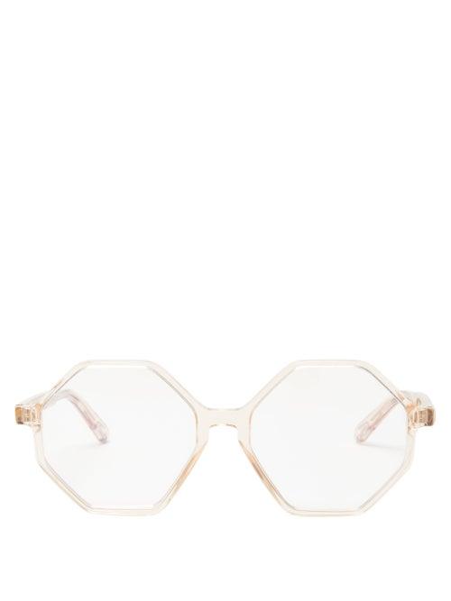 Matchesfashion.com Chlo - Willow Octagonal Acetate Glasses - Womens - Nude