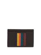 Matchesfashion.com Paul Smith - Bright Stripe Leather Cardholder - Mens - Black Multi