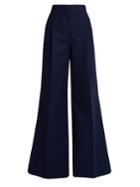 Msgm Contrast-stitch Wide Leg Trousers