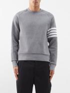 Thom Browne - Four-bar Waffle-knit Sweatshirt - Mens - Dark Grey