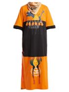 Matchesfashion.com Noki - Customised Street Couture T Shirt Dress - Womens - Orange Multi