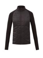 Matchesfashion.com Falke - Zipped Quilted-shell Technical-jersey Thermal Top - Womens - Black
