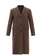 Officine Gnrale - Amber Prince Of Wales-check Virgin-wool Coat - Womens - Brown Multi