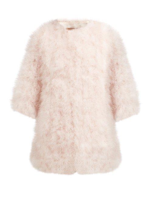 Matchesfashion.com Yves Salomon - Feather Jacket - Womens - Light Pink