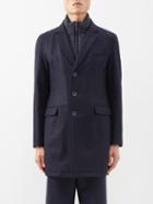Herno - Detachable-liner Wool-blend Overcoat - Mens - Navy