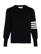 Matchesfashion.com Thom Browne - Crew Neck Wool Sweater - Mens - Navy