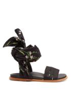 Marques'almeida Floral-embroidered Wrap Sandals