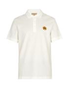 Matchesfashion.com Burberry - Logo Embroidered Cotton Piqu Polo Shirt - Mens - White