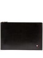 Maison Kitsuné Logo Cut-out Leather Pouch