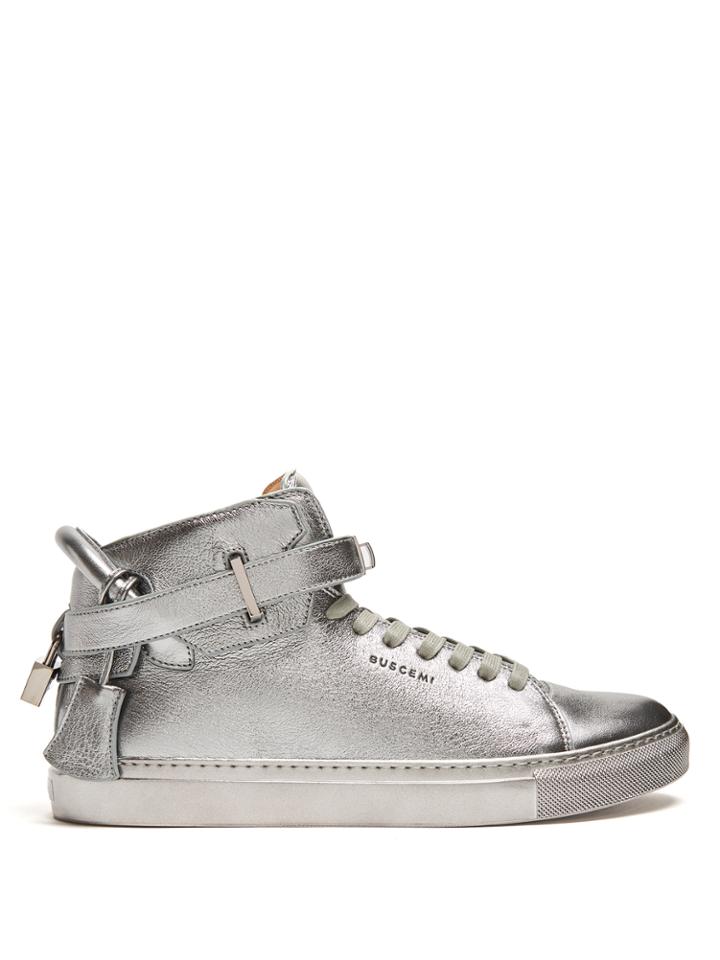 Buscemi 100mm Metallic High-top Trainers