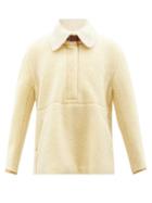 Isabel Marant - Brigette Leather-trim Sherpa-fleece Jacket - Womens - Cream