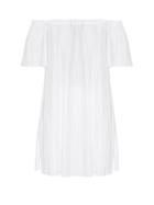 Matchesfashion.com Adam Lippes - Off The Shoulder Tunic Top - Womens - White