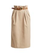 Gabriela Hearst Jordon Paperbag-waist Cotton Skirt