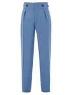 Matchesfashion.com Lanvin - High Rise Mohair Blend Crepe Trousers - Mens - Blue