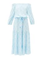 Matchesfashion.com Melissa Odabash - Carmen Amalfi Tile-print Tiered Midi Dress - Womens - Blue Print