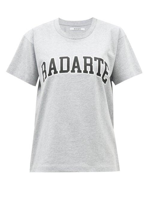 Radarte - Logo-print Jersey T-shirt - Womens - Grey