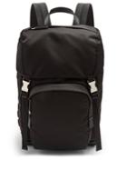 Prada Logo-appliqu Leather-trimmed Backpack